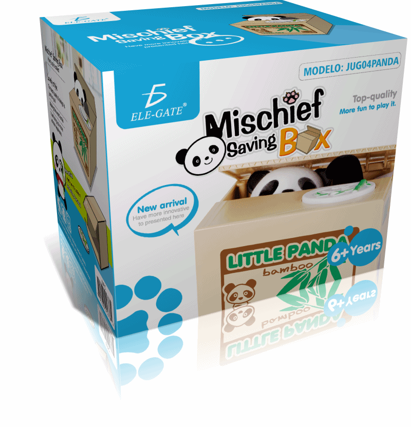 Dinero Robando Oso Ahorro Tanque Codicioso Panda Hucha