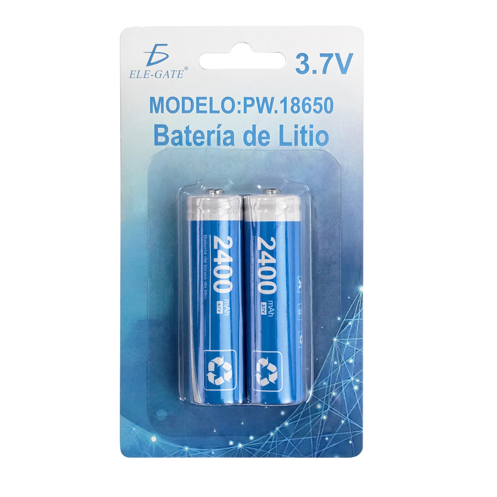 Bateria Recargable Pilas Recargables 18650 3.7V 2400mAh Para Lampara 2Pzs - Image 2