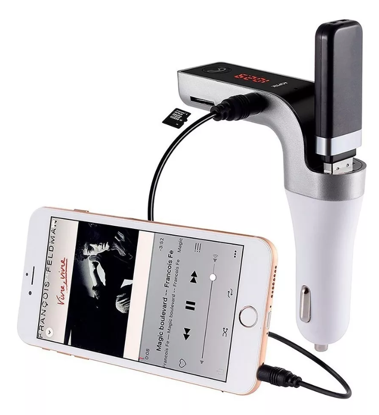 Bluetooth Transmisor Fm Auto Manos Libres Cargador Usb - Image 2