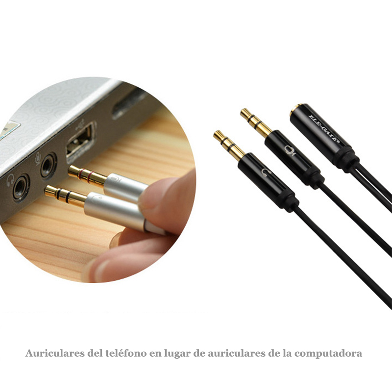 Cable Adaptador Auxilar 3.5 Headset Diadema Celular Audifono