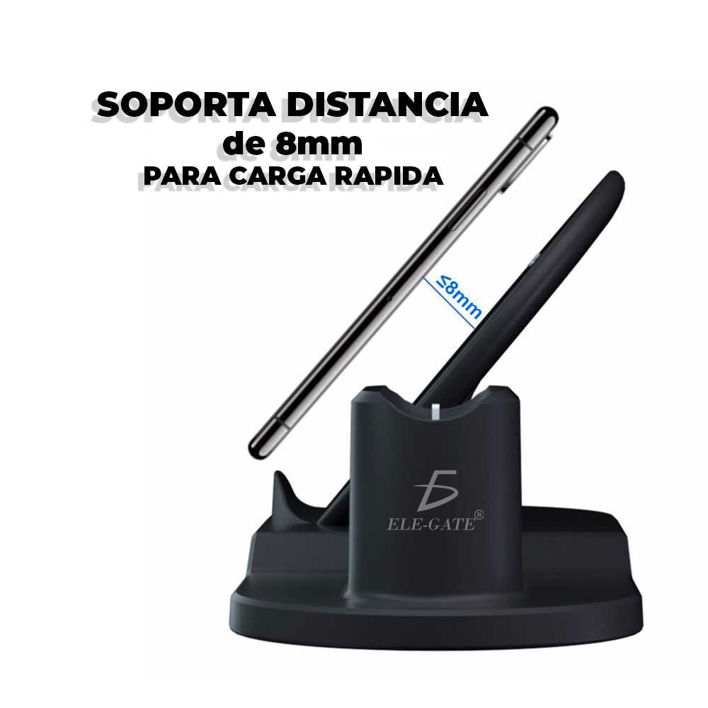 Base Carga Rapida Inalambrico Iphone Apple Watch AirPod - Image 3