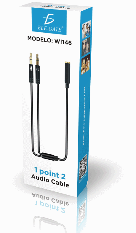 Adaptador Auxilar 3.5 Headset Diadema Celular Audifono Pc