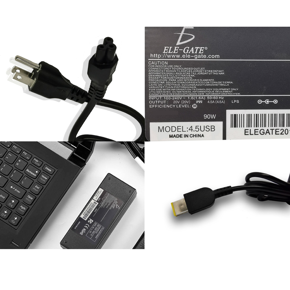 Cargador Compatible Lenovo 90w 20v 4.5a Usb Punta Cuadrada