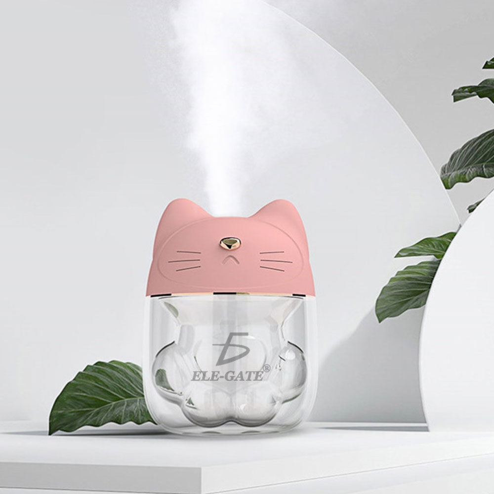 Humidificador 3 En 1 Gato Difusor Lampara Ventilador