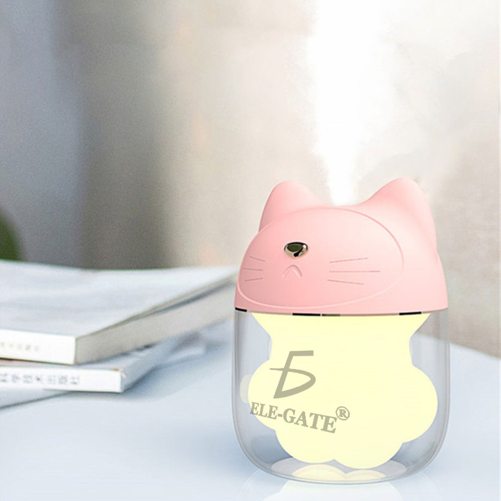 Humidificador 3 En 1 Gato Difusor Lampara Ventilador