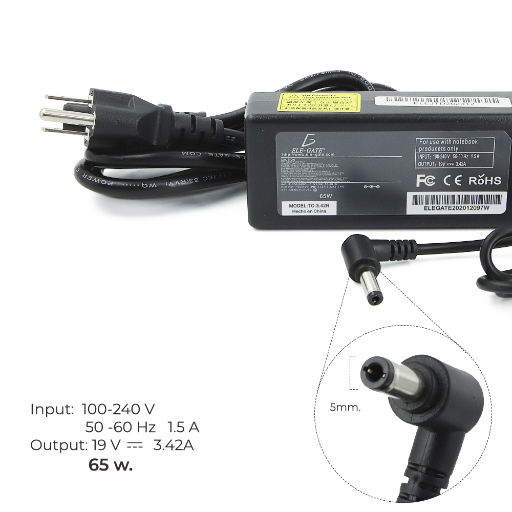 Cargador Laptop Compatible Toshiba Mini 19v 3.42a 5.5*2.5mm - Image 4