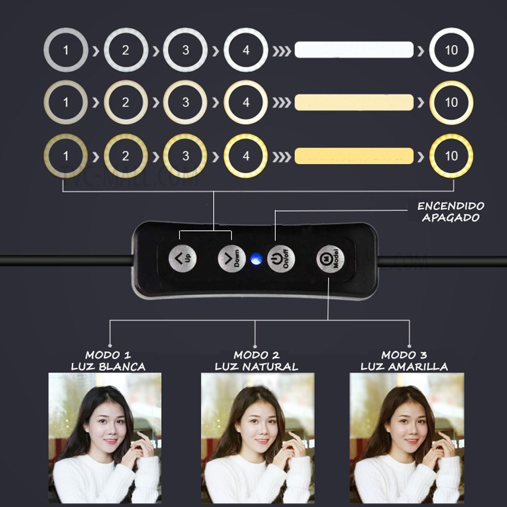 Aro De Luz Led 33 Cm Tripie Celular Foto Video Maquillaje