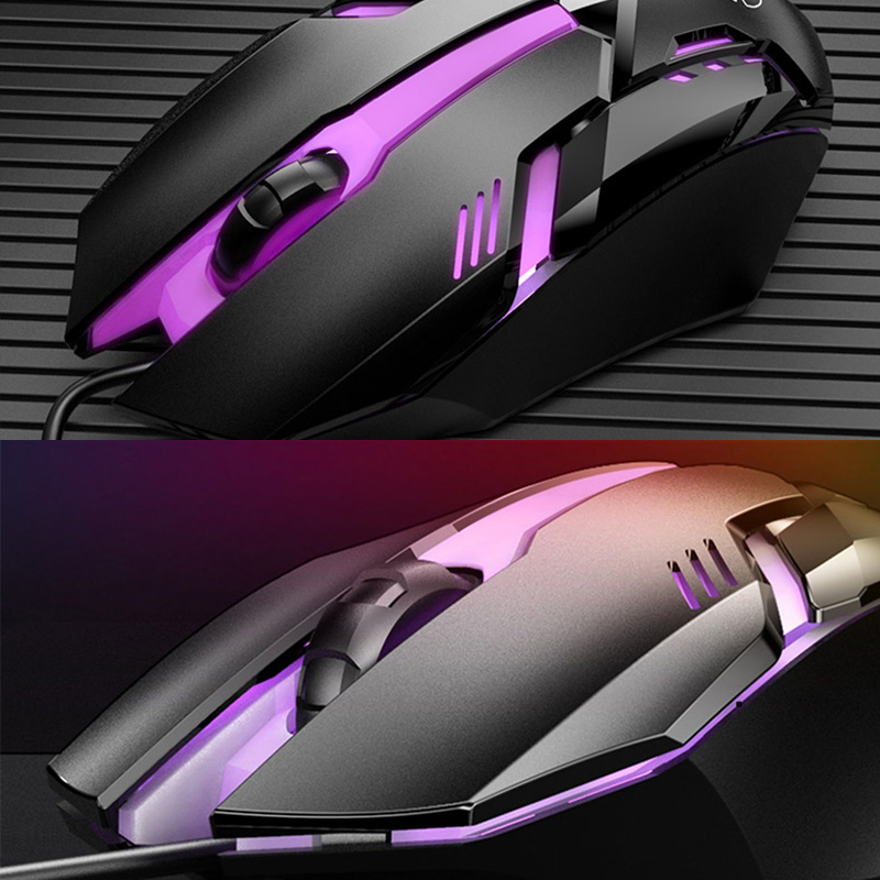 Mouse alámbrico Usb Gaming Respiración Luz Ratón