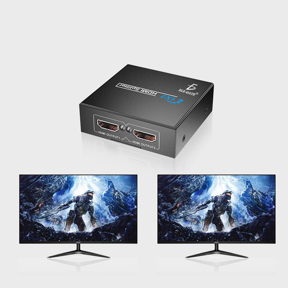 Splitter Hdmi 1x2 1080P Divisor Señal Amplificador Tv Monitor