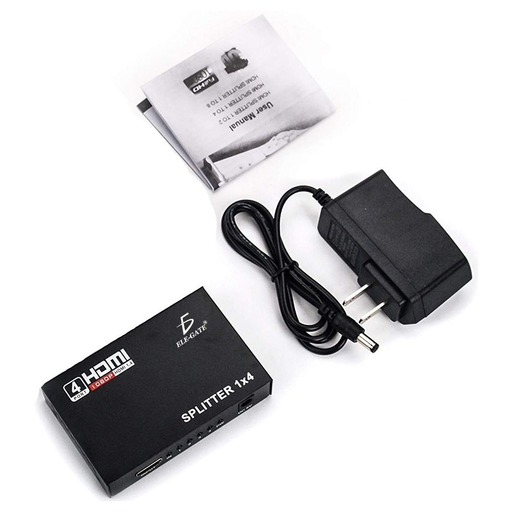 Splitter Hdmi 1x4 1080P Divisor Señal Amplificador Tv Monitor