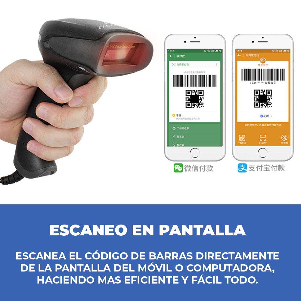 Lector Codigo De Barras Láser Usb Pos Ean Upc Isbn