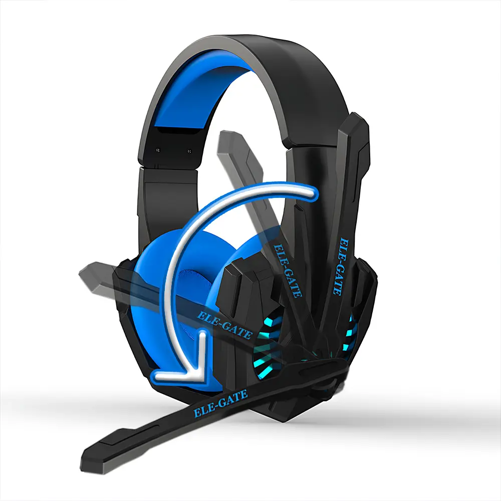 Audifonos Diadema Gamer Con Micrófono Led Videojuegos - Imagen 2