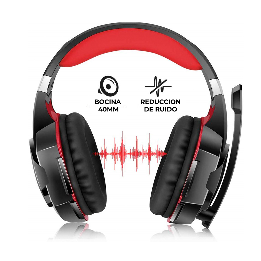 Audifonos Diadema Gamer Led Videojuegos Con Micrófono - Image 3