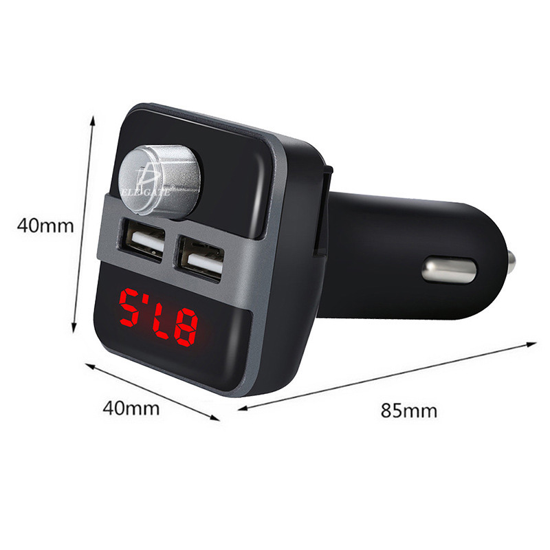 Bluetooth Transmisor Fm Auto Manos Libres Cargador Usb 3.5