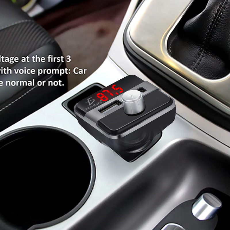 Bluetooth Transmisor Fm Auto Manos Libres Cargador Usb 3.5