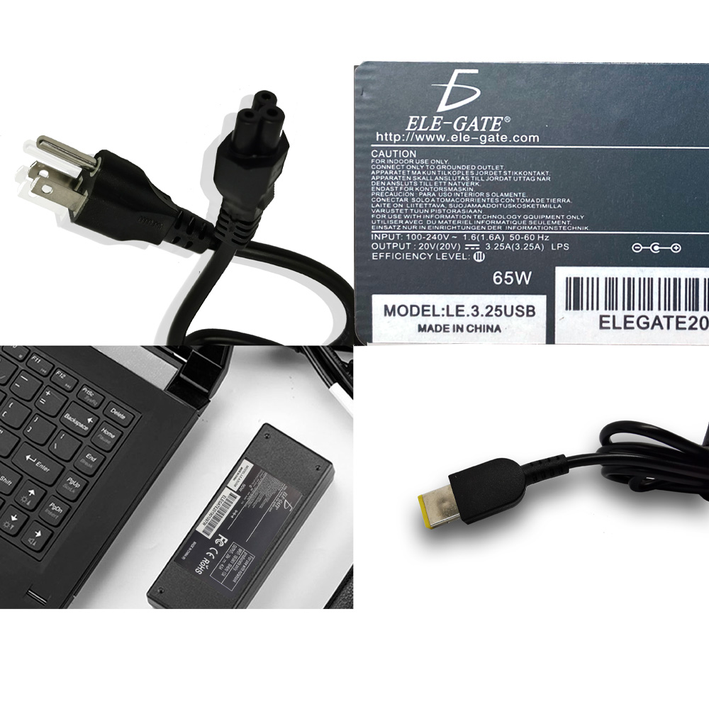 Cargador Lenovo Thinkpad 20v 3.25a 65w Punta Usb Rectangula