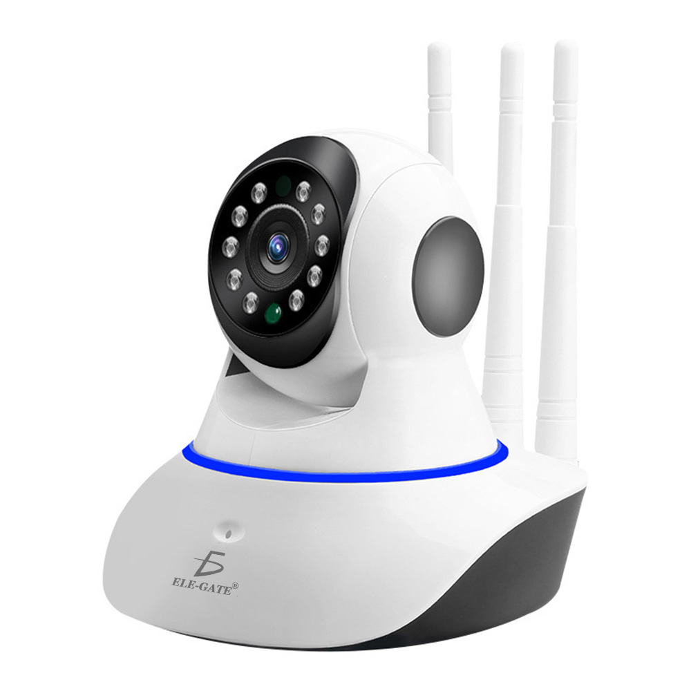 Camara Seguridad Ip 3 Antenas Wifi Full Hd Vision Nocturna Con Alarma Casa Oficina