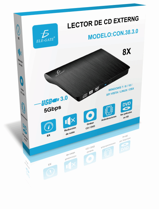Lectora Y Grabadora De Dvd/CD Externa Usb 3.0 - Image 7