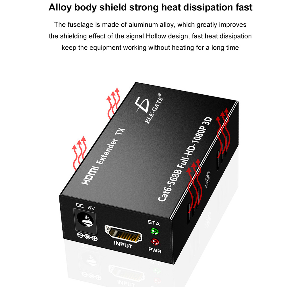 Kit De Extensores De Hdmi Utp Cat 6 1080p 60 Metros