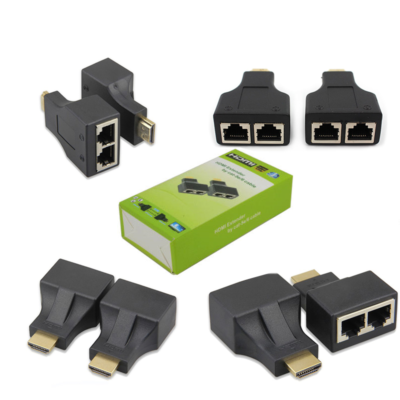 Adaptador Extensor Extensores Hdmi 30m Rj45 Utp