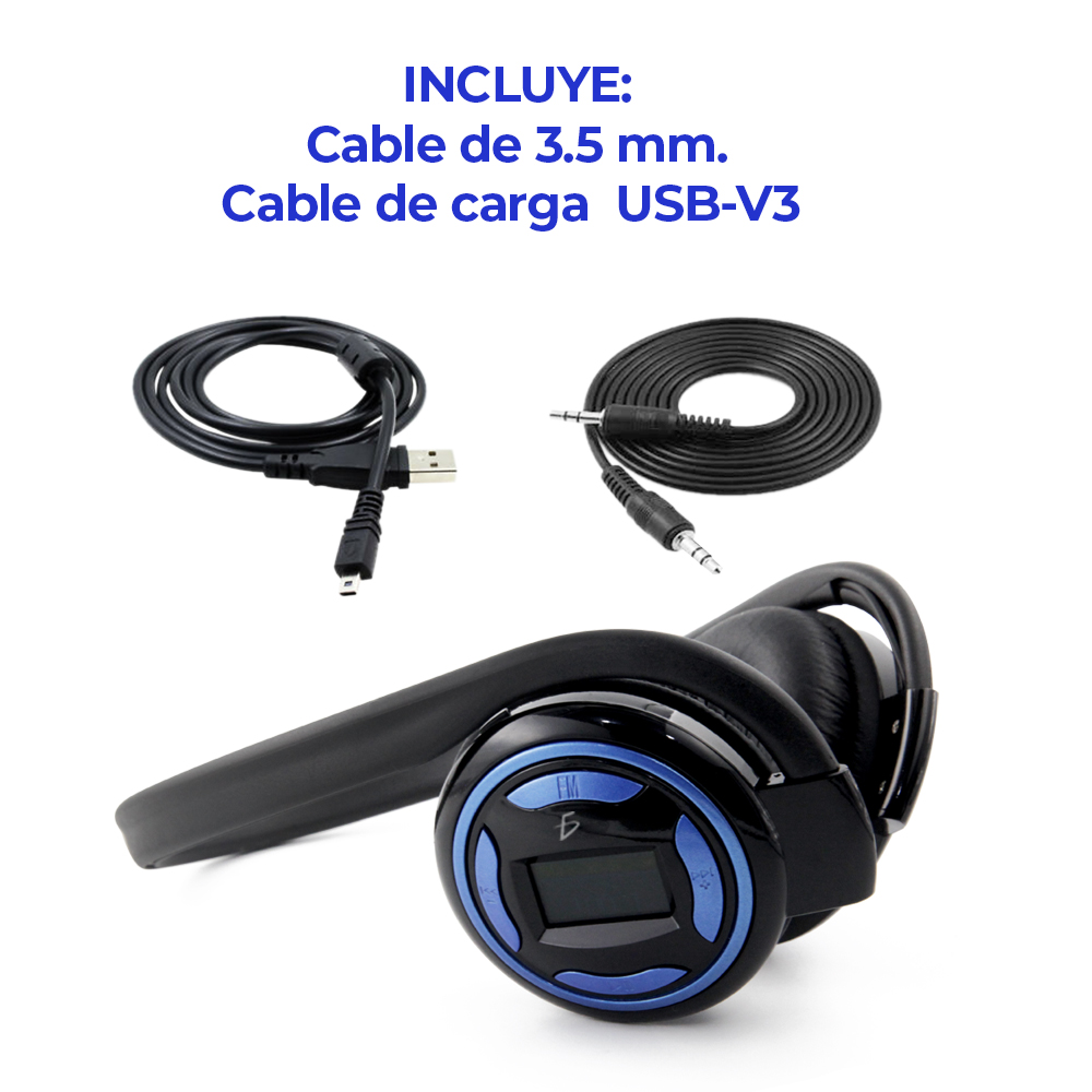 Audífonos Bluetooth con Radio FM y Tarjeta Sd - Image 3