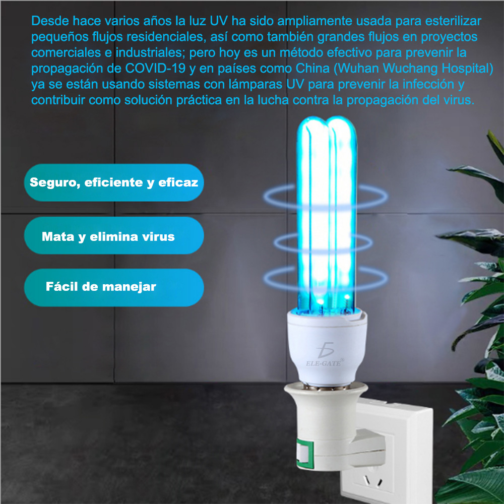 Foco Esteriliza Ultravioleta Uv 20w 110v Ozono Desinfecta