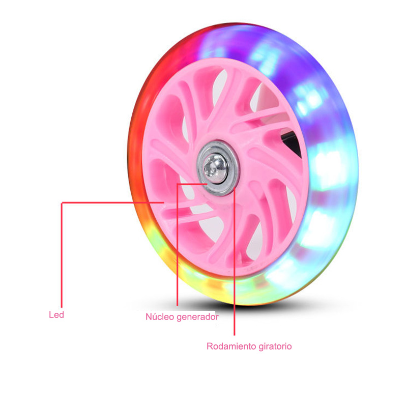 Patin Diablo Scooter Montable 3 Ruedas Luces Led Patineta