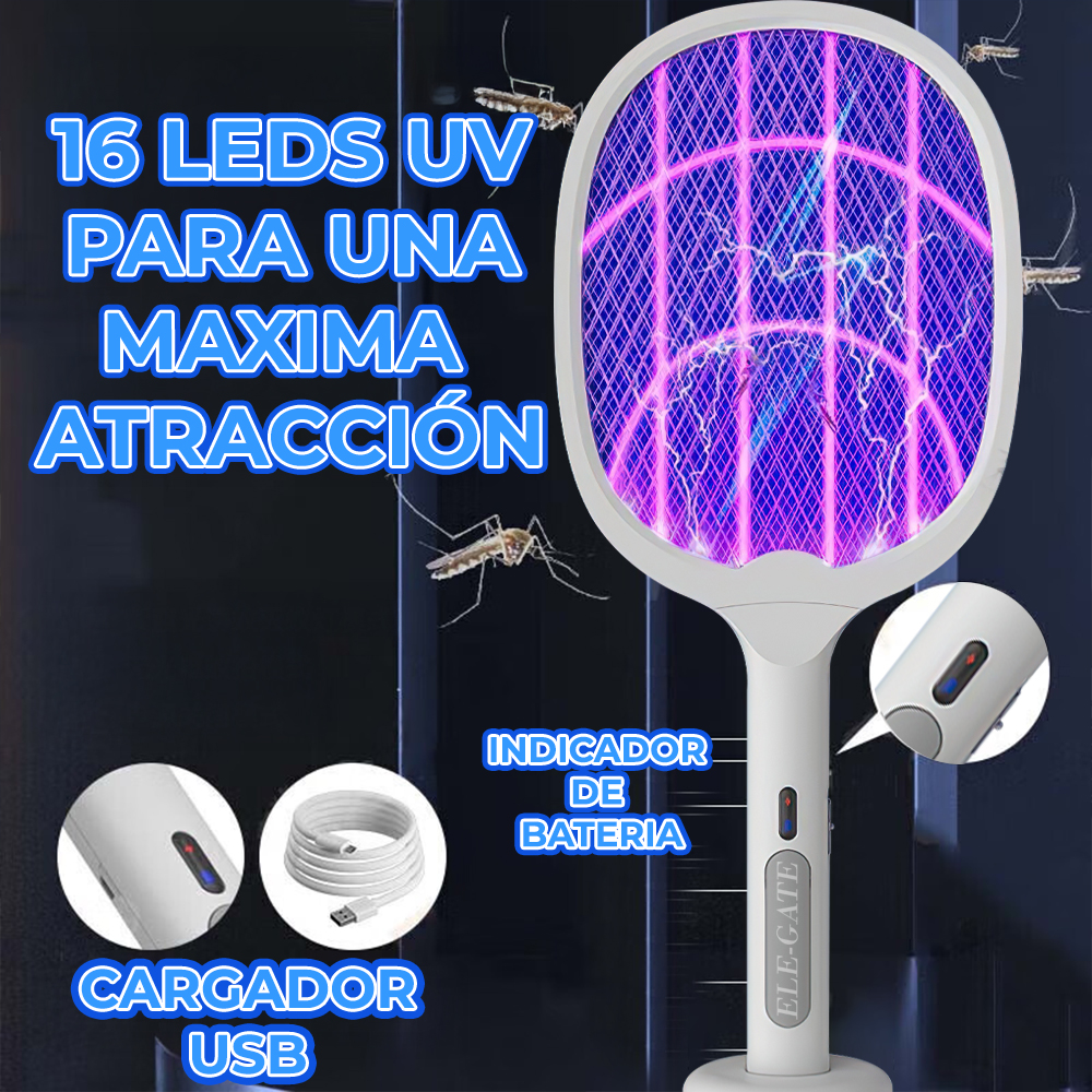Raqueta Mata Mosquitos Lámpara Led Recargable Electrica - Image 3