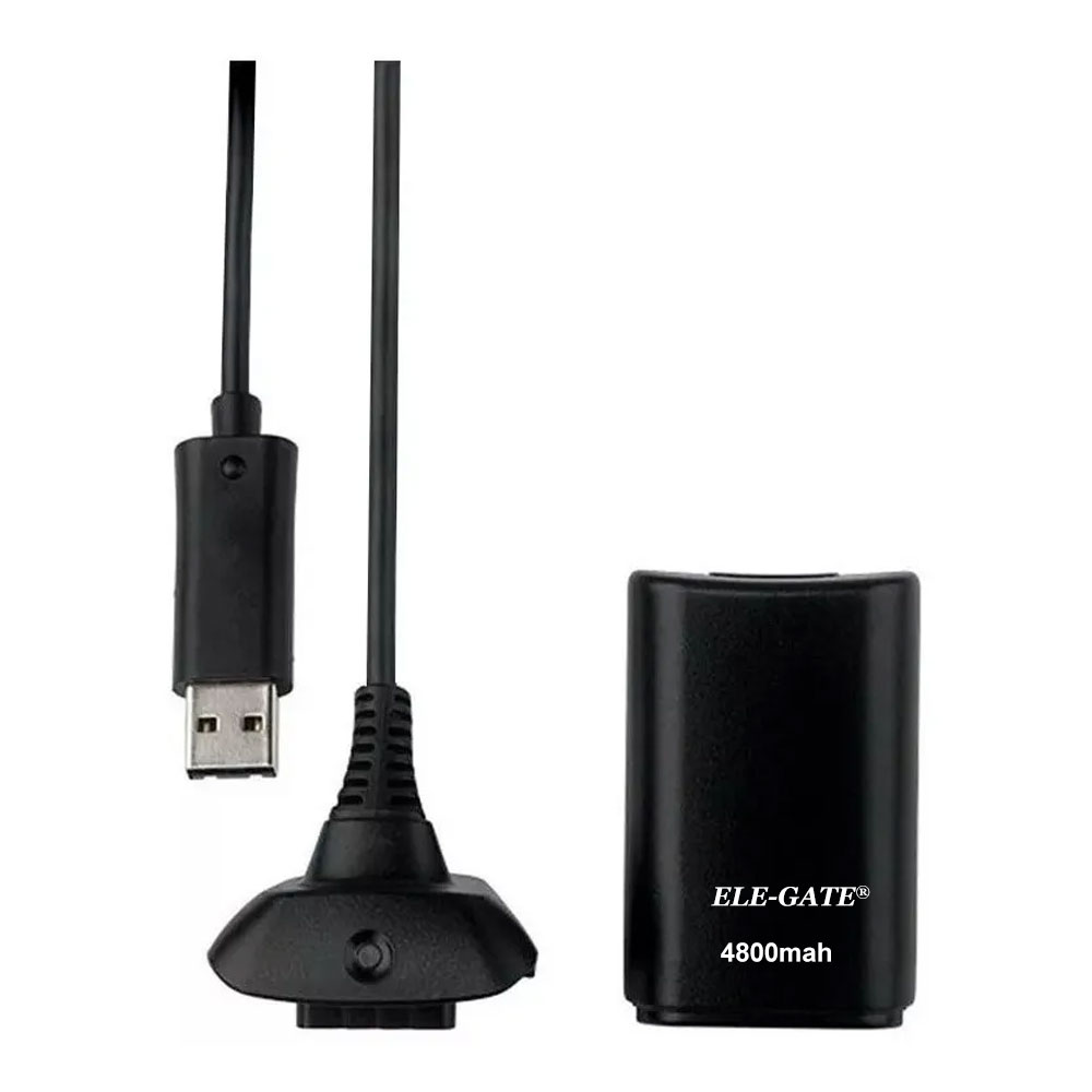 Kit Carga Y Juega Para Control Xbox 360 Cable Y Pila