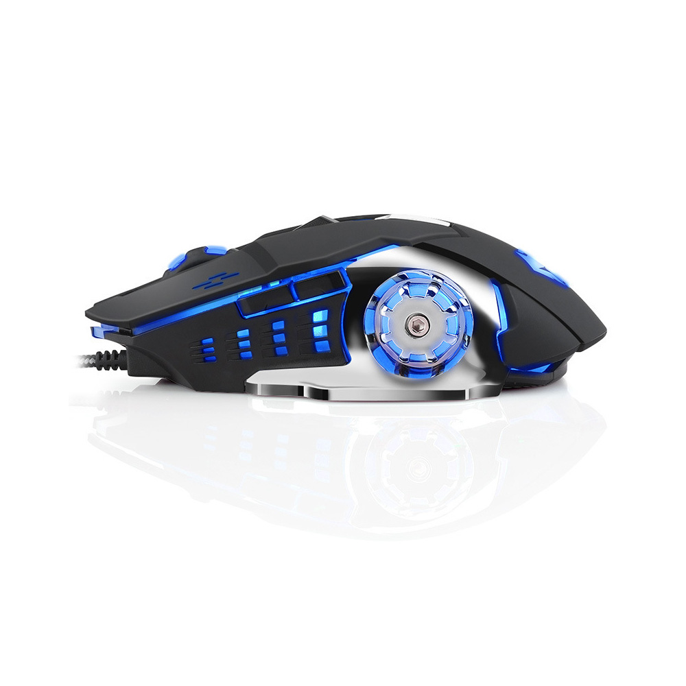Mouse Usb Sensor Gamer 3200 Dpi Luz Led Rgb Laptop Pc