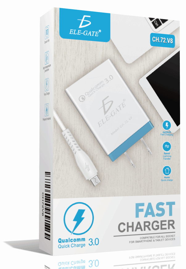 Cargador Qualcomm 3.0 Carga Rápida V8 Turbo