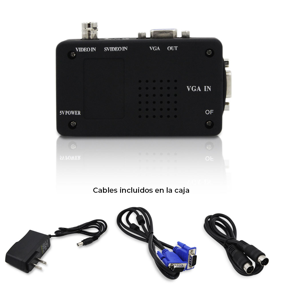 Convertidor Coaxial Svideo a Vga