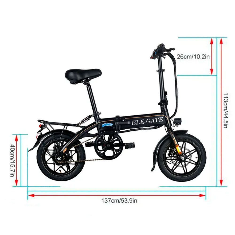 Bicicleta Electrica Plegable Ajustable Llantas 14 Pulgadas - Image 3