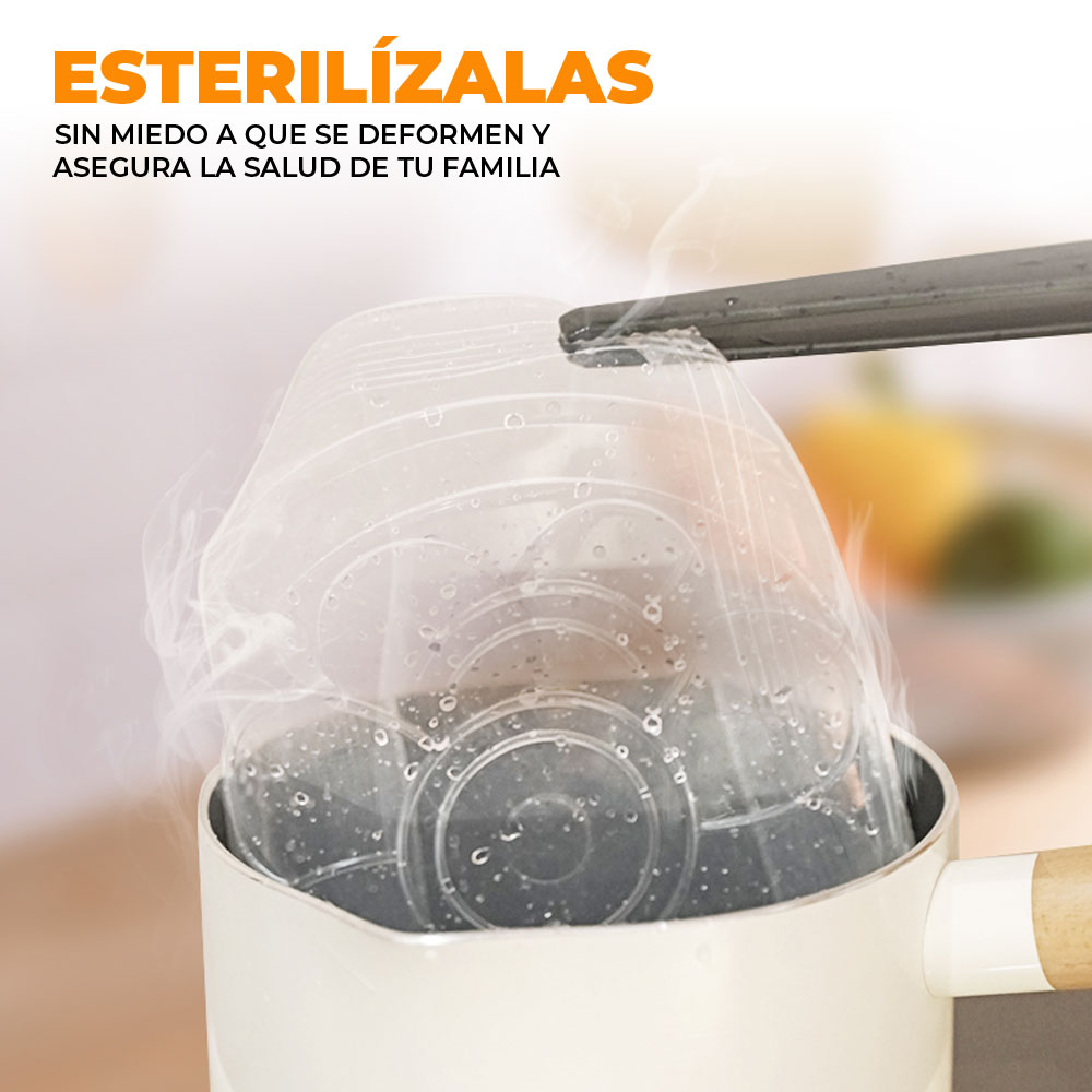 6 Tapas Hermetica Silicon Extensible Reutilizable Universal