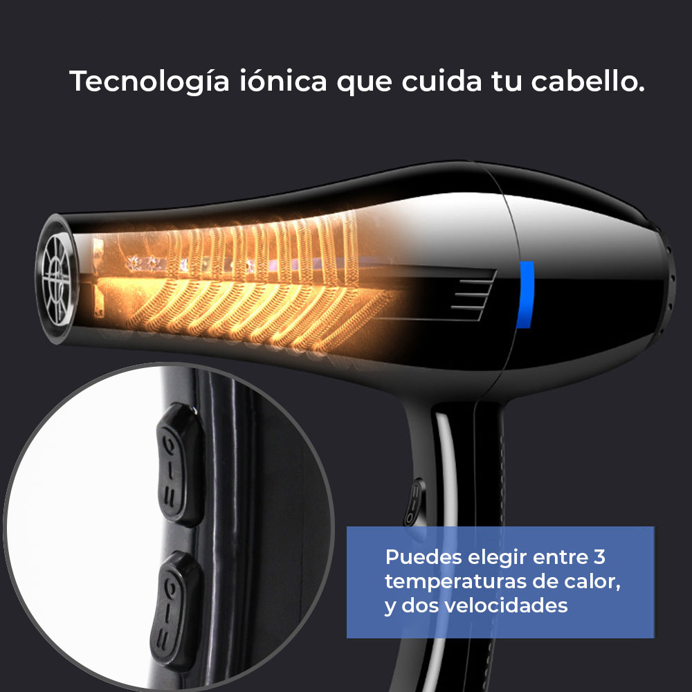 Secadora Cabello Portatil Pelo Viaje 1000w Protection