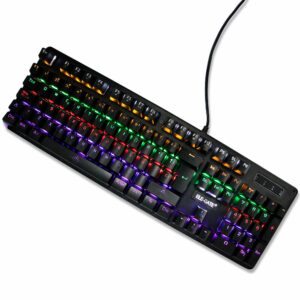 Teclado Usb Gaming Mecánico Metal Rgb Luz Alambrico Español