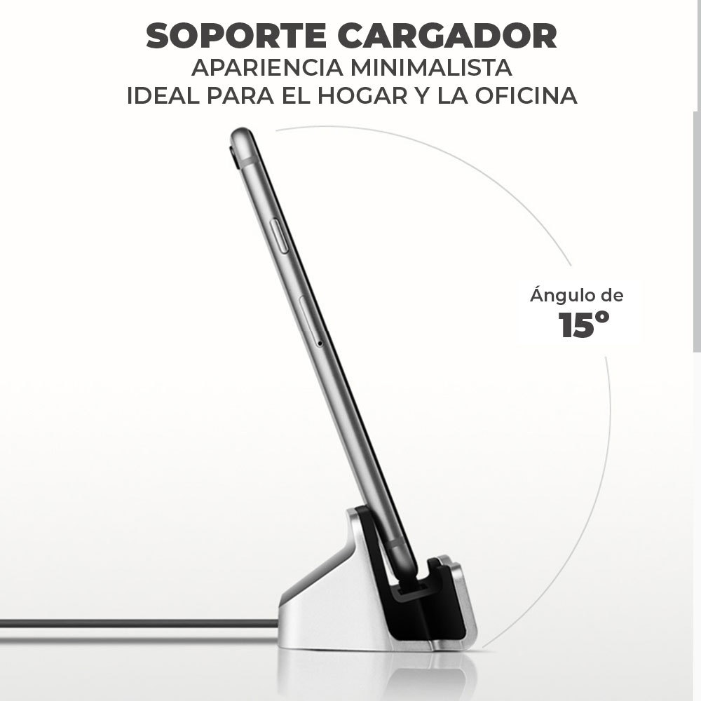 Cargador Rápido Base Soporte Alámbrico Celular V8