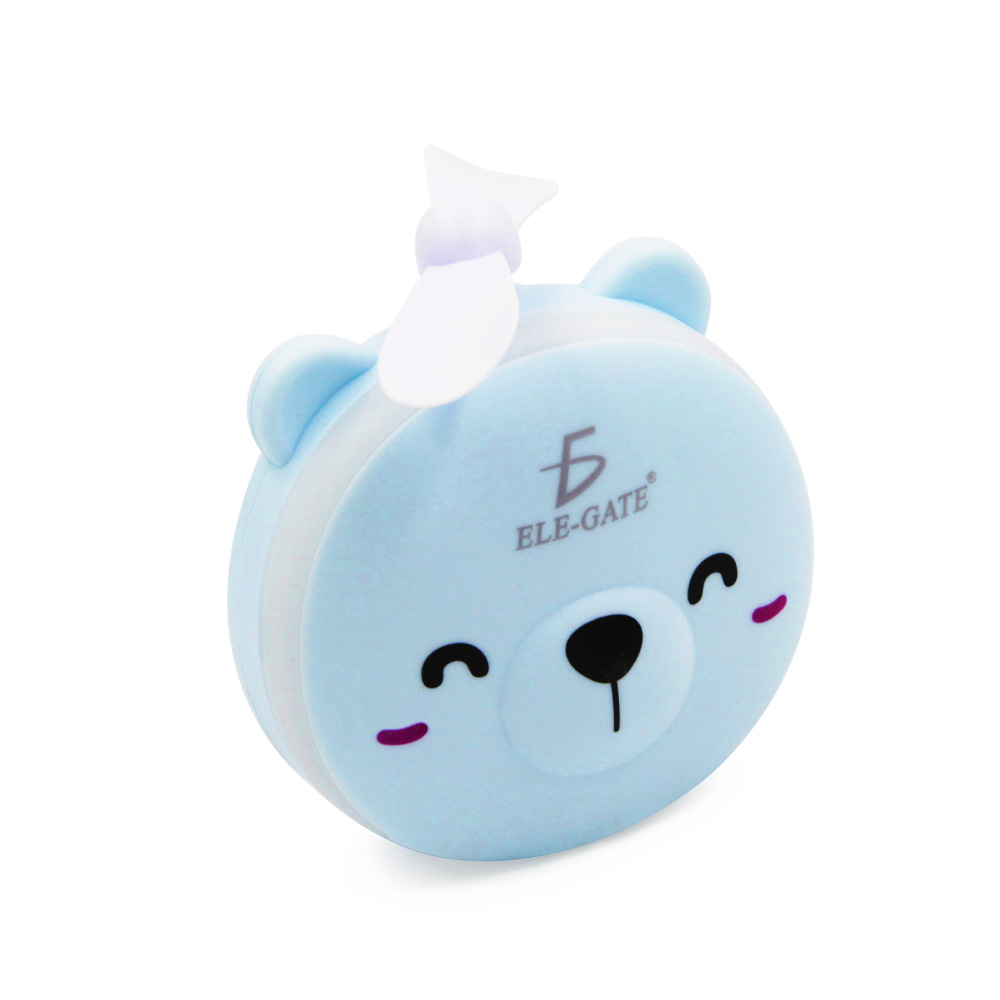 Espejo De Maquillaje Luz Led Ventilador Portátil Recargable