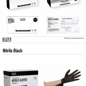 Guantes De NITRILE CAJITA de 100pcs AZUL Y NEGRO