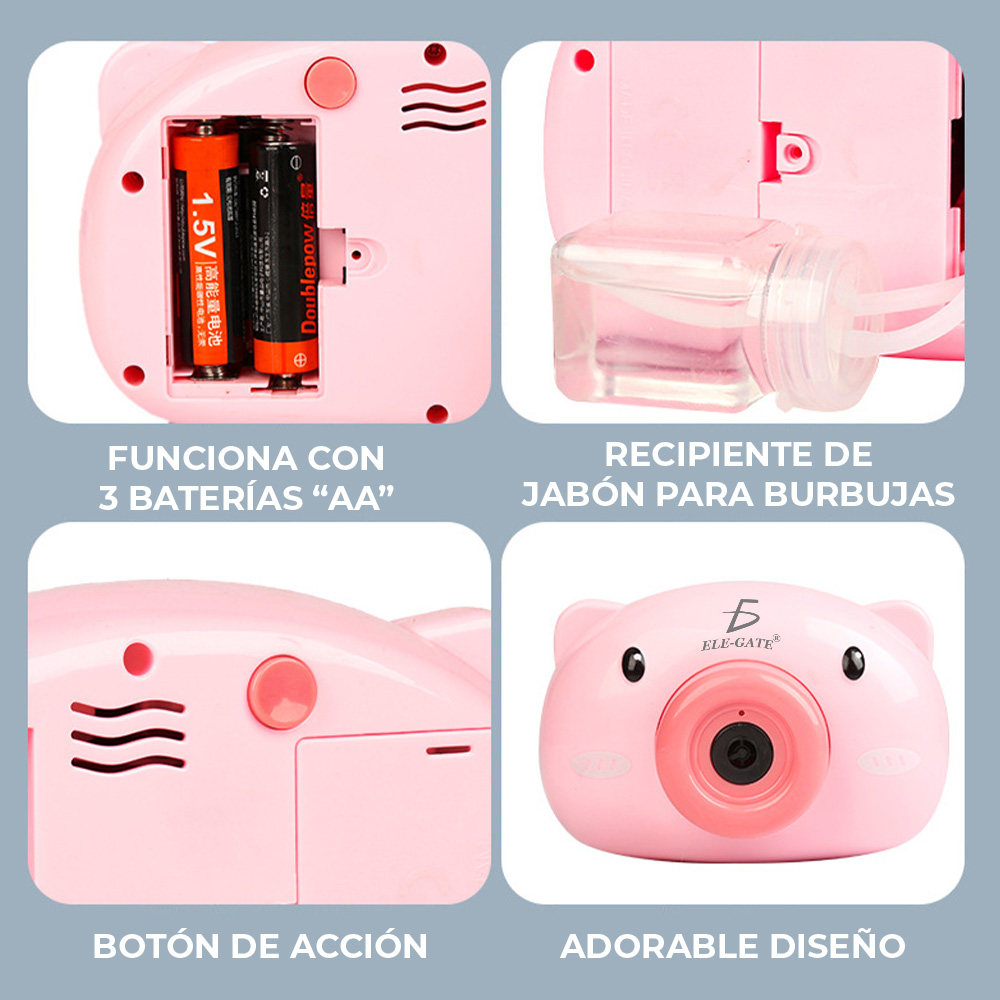 Máquina de Burbujas Automática en Forma de Cámara Puerquito