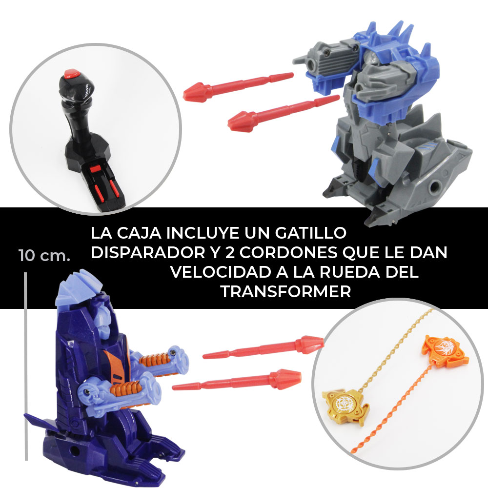 Carros tipo Transformers, Articulados y Gatillo Disparador