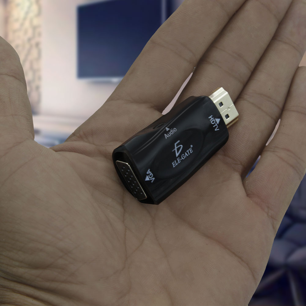 Adaptador Convertidor Hdmi A Vga Audio 3.5