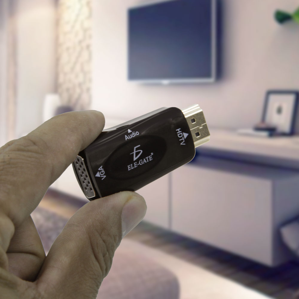 Adaptador Convertidor Hdmi A Vga Audio 3.5