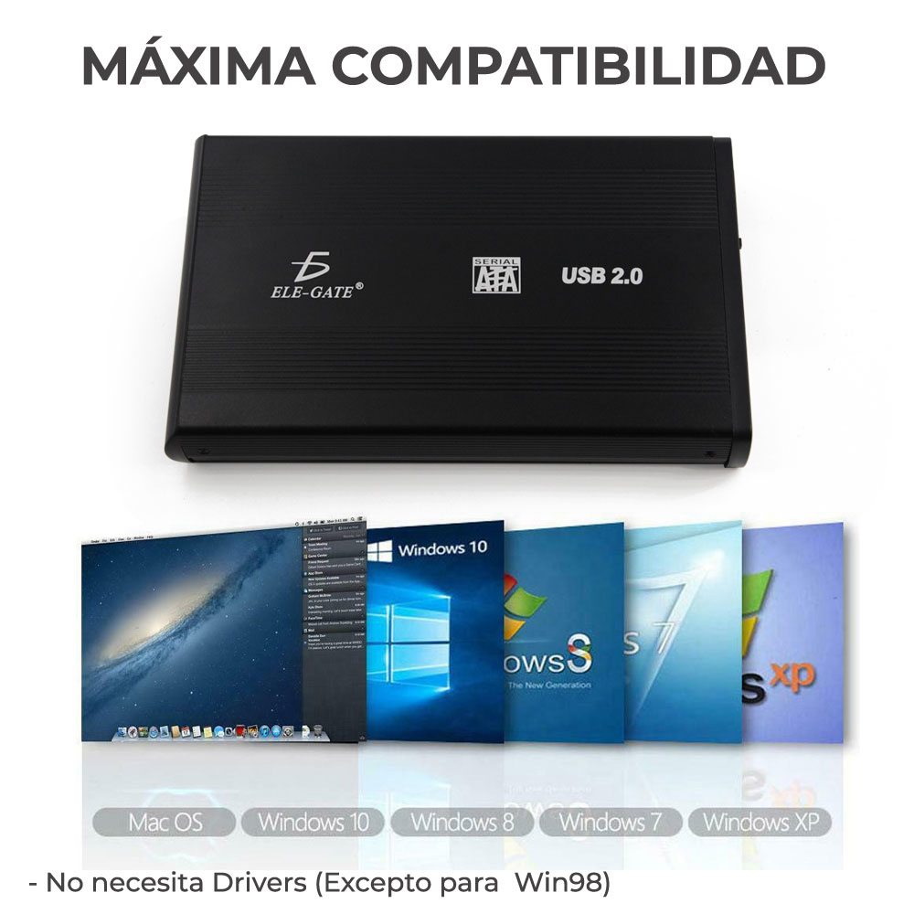 Gabinete Case Disco Duro Sata IDE 3.5 Pulgadas A Usb 2.0