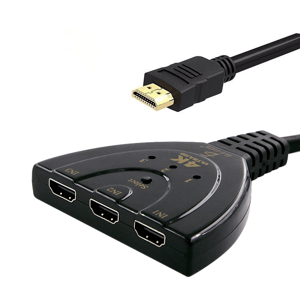 Hdmi Switcher 4k 3 Entradas 1 Salida Selector Connector