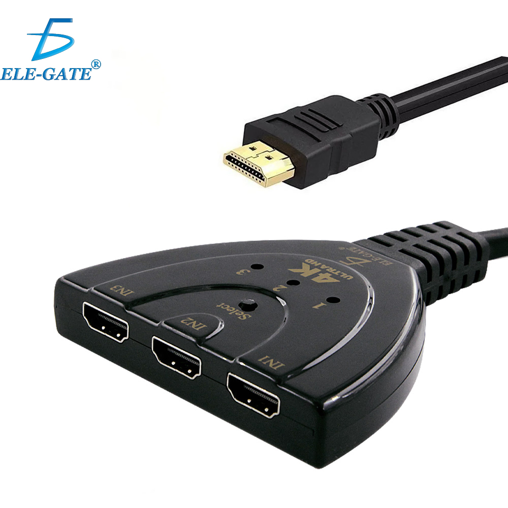 Hdmi Switcher 4k 3 Entradas 1 Salida Selector Connector