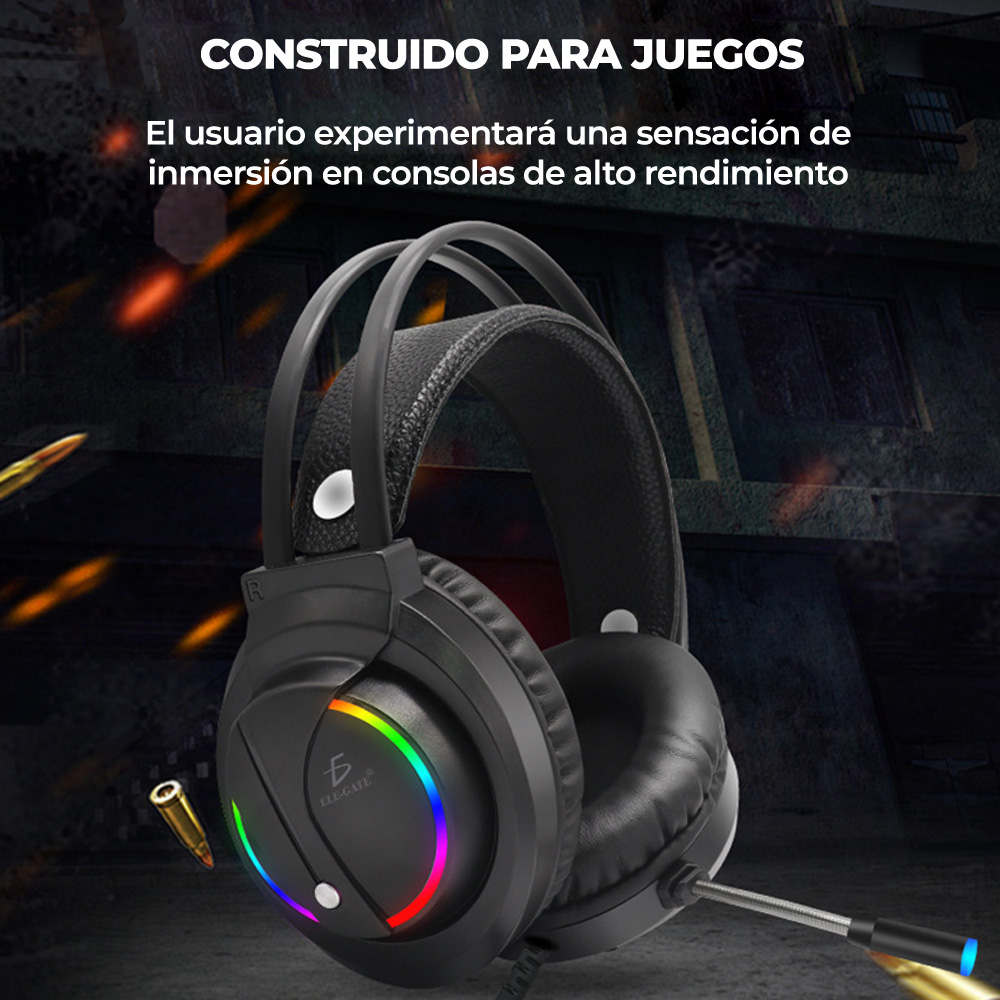 Diadema Audifonos Gamer Rgb Led Colores Ps4 Xbox Pc Laptop