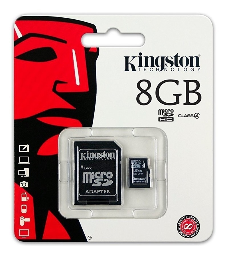 Trajeta de Memoria Kingston Micro SD 8GB Class 4
