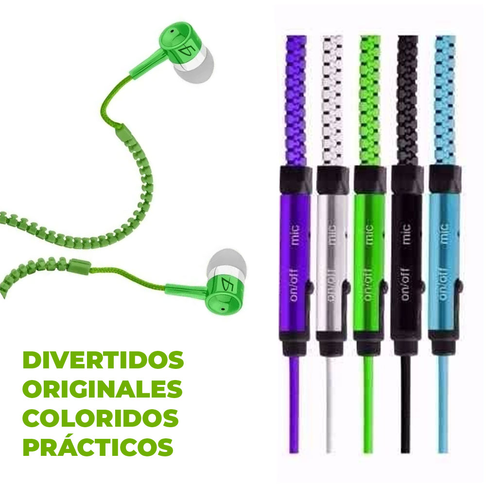 Audífonos Manos Libres Cierre Auxiliar 3.5 mm