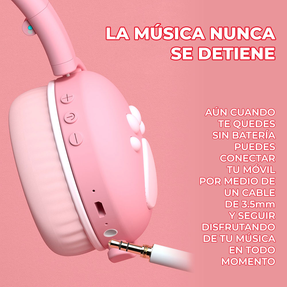 Audifonos Bluetooth Inalambricos Diadema Manos Libres Led